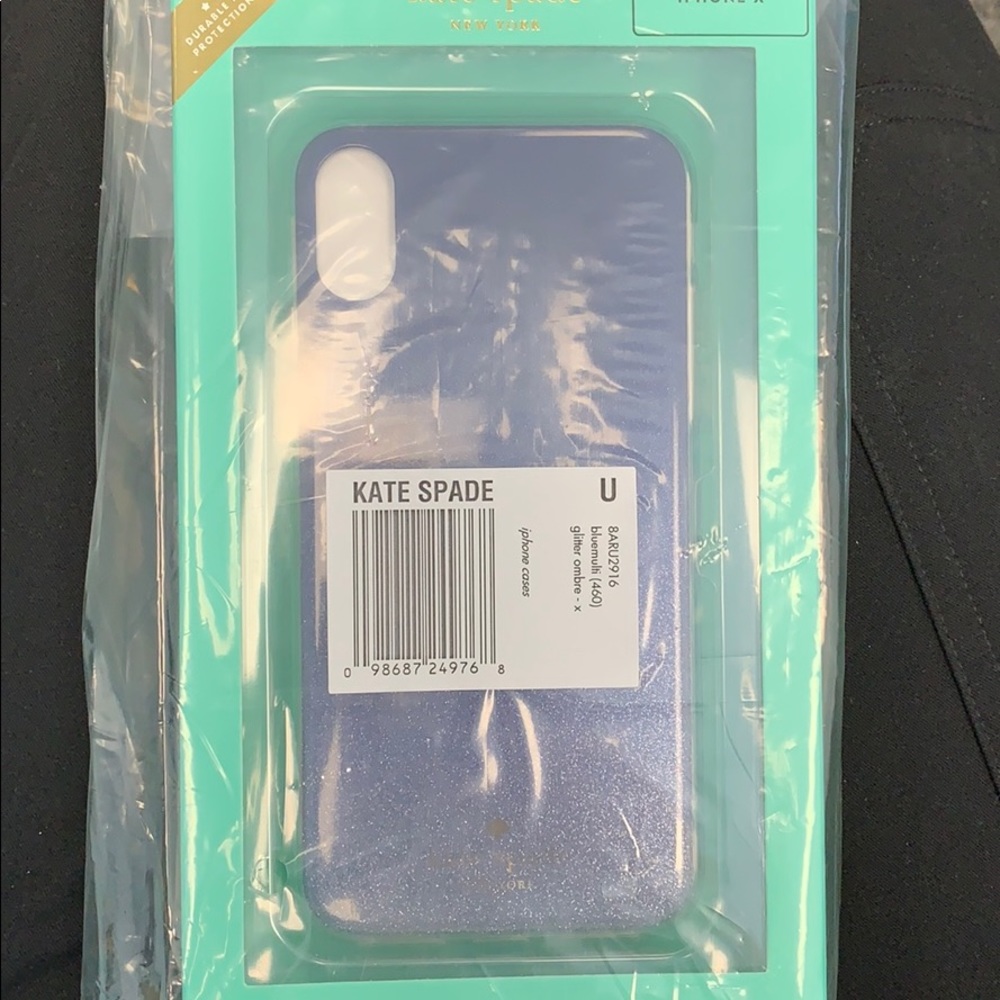 Kate Spade IPhone X Blue Multi Glitter Ombré